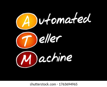 ATM - Automated Teller Machine acronym, concept background