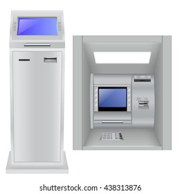 ATM. Automated Teller Machine. Vector illustration isolated on white background
