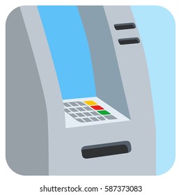 ATM bank cash machine on white background isolated vector illustration