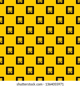 ATM bank cash machine pattern seamless vector repeat geometric yellow for any design