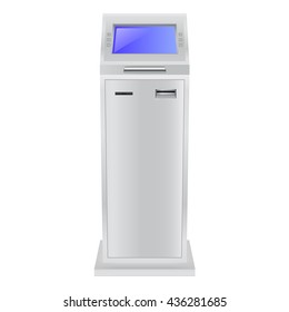 ATM. Bank machine. Automated Teller Machine. Vector illustration isolated on white background