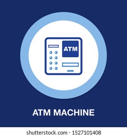 ATM bank machine with credit card isolated, bank teller, Vector money cash machine