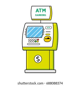 ATM bank machine isolated