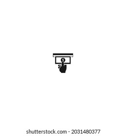 atm black icon isolated white background, for web, app, and presentation 