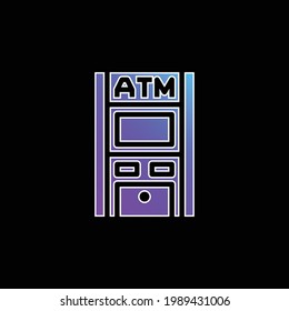 Atm blue gradient vector icon