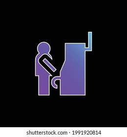 Atm blue gradient vector icon