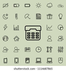 ATM button icon. Detailed set of minimalistic icons. Premium graphic design. One of the collection icons for websites, web design, mobile app on colored background