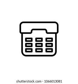 ATM button icon. Element of simple icon for websites, web design, mobile app, info graphics. Thick line icon for website design and development, app development on white background