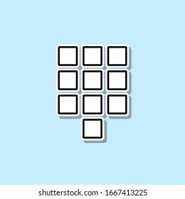 Atm button sticker icon. Simple thin line, outline vector of web icons for ui and ux, website or mobile application
