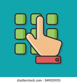 ATM button vector icon