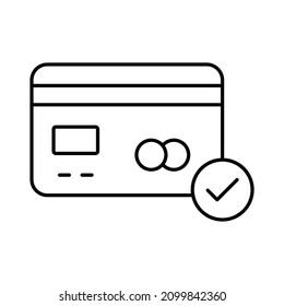 Atm card approve Isolated Vector icon which can easily modify or edit

