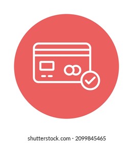 Atm card approve Isolated Vector icon which can easily modify or edit

