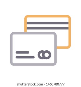 atm card colour line vector icon