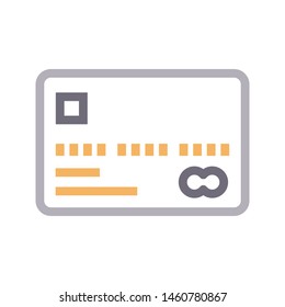 atm card colour line vector icon