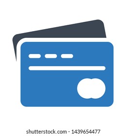 atm card glyph color vector icon