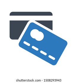 atm card glyph colour vector icon