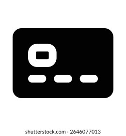 ATM-Karte Glyphe Symbol editierbarer Vektor