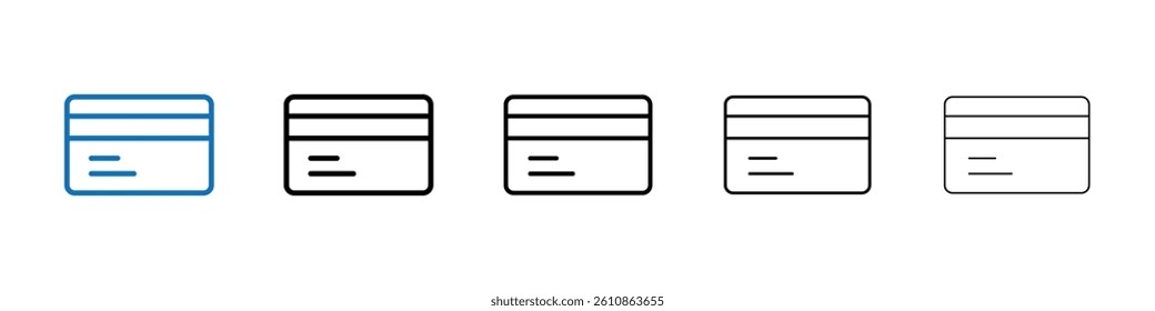 ATM card icon Outline vector logo for web ui