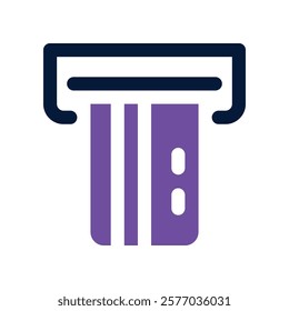 atm card icon. vector dual tone icon for your website, mobile, presentation, and logo design.