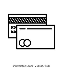 ATM card icon: vector illustration, banking, business icon