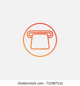 ATM card icon.gradient illustration isolated vector sign symbol