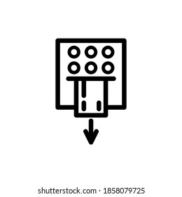 ATM Card, Money related icon - Thin line, outline - EPS Vector