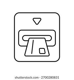 Icono de pago de tarjeta de cajero automático Vector ilustración de stock