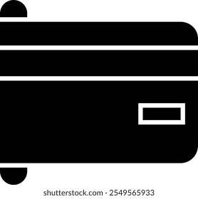 ATM Card Reader Icon with Card Slot and Credit Card Half-Insertion