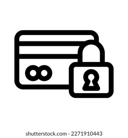 icono de seguridad de tarjeta atm o logotipo símbolo de signo aislado ilustración vectorial - iconos vectoriales de estilo negro de alta calidad