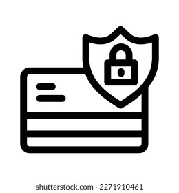 icono de seguridad de tarjeta atm o logotipo símbolo de signo aislado ilustración vectorial - iconos vectoriales de estilo negro de alta calidad
