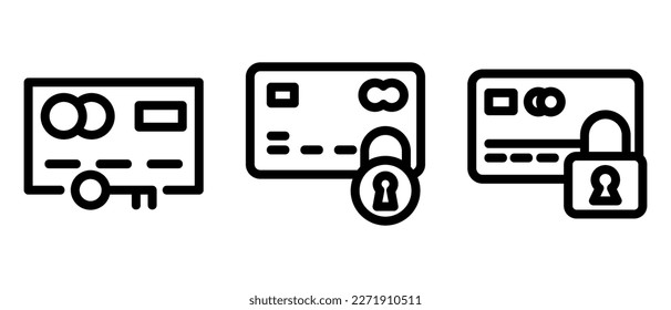 atm card security icon or logo isolated sign symbol vector illustration - high quality black style vector icons