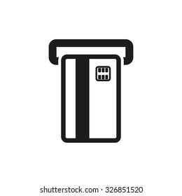 The Atm Card Slot Icon. Finance And Payment, Ecommerce, Creditcard, Banking Symbol. Flat Vector Illustration