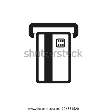 The atm card slot icon. Finance and payment, ecommerce, creditcard, banking symbol. Flat Vector illustration