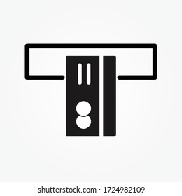 atm card slot icon vector illustration