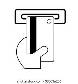 atm card slot icon (vector design)