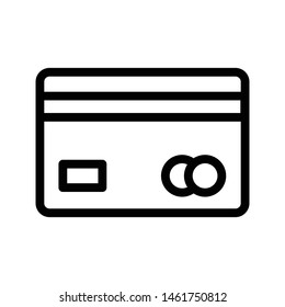 atm card thin line vector icon
