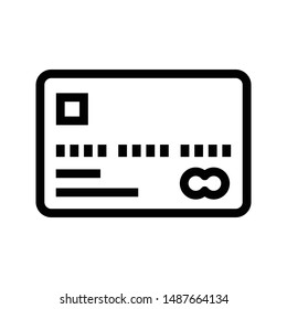 atm card thin line vector icon