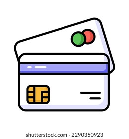 Atm card vector design in modern style, card for online payments and cash withdrawal