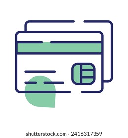 Atm card vector design in modern style, card for online payments and cash withdrawal