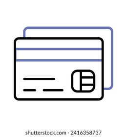 Atm card vector design in modern style, card for online payments and cash withdrawal