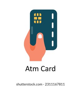 Icono plano del vector de tarjeta Atm Símbolo de comercio y compras sobre fondo blanco Archivo EPS 10