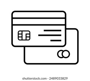 ATM card vector illustration, Card icon in modern style, card for online payments and cash withdrawal, Creditcard icon set, Payment Icon isolated, debitcard clipart isolated, ID card icon, smartcard