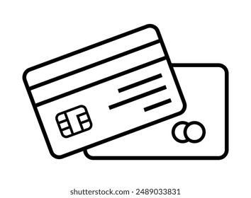 ATM card vector illustration, Card icon in modern style, card for online payments and cash withdrawal, Creditcard icon set, Payment Icon isolated, debitcard clipart isolated, ID card icon, smartcard