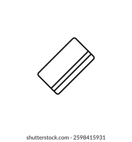 Atm Card Vector Line Icon Design