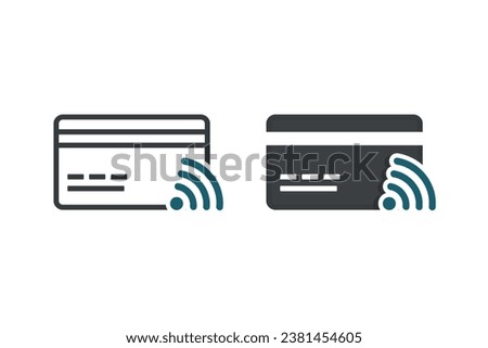 Atm card wireless. Illustration vector