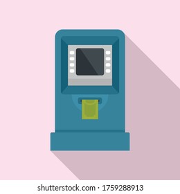 Atm cash credit icon. Flat illustration of atm cash credit vector icon for web design