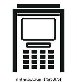ATM Bareinzahlungssymbol. Einfache Illustration von Bargeld-Debit-Vektorsymbol für Webdesign einzeln auf weißem Hintergrund