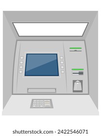 atm cash dispenser stock vector illustration isolated on white background