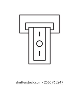 atm cash icon line art vector