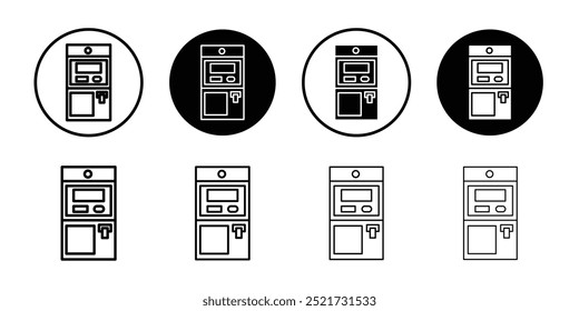 Geldautomat Symbol Logo Set Vektor